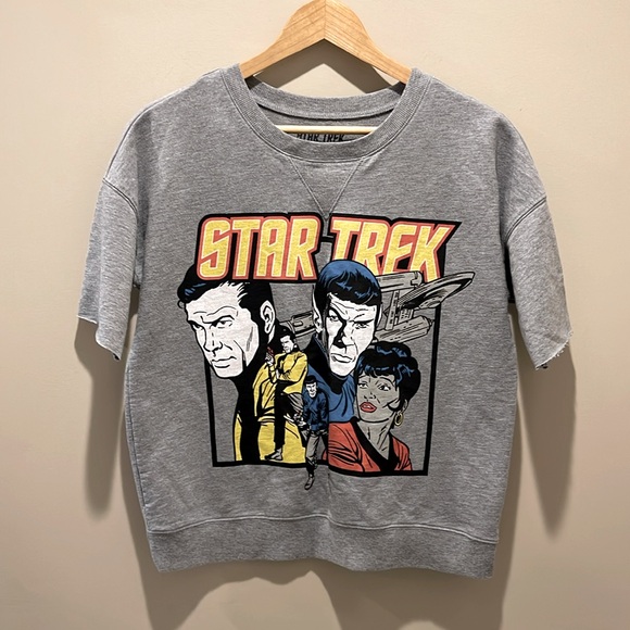 STAR TREK - Cropped Short Sleeve Sweat Shirt - Picture 1 of 9